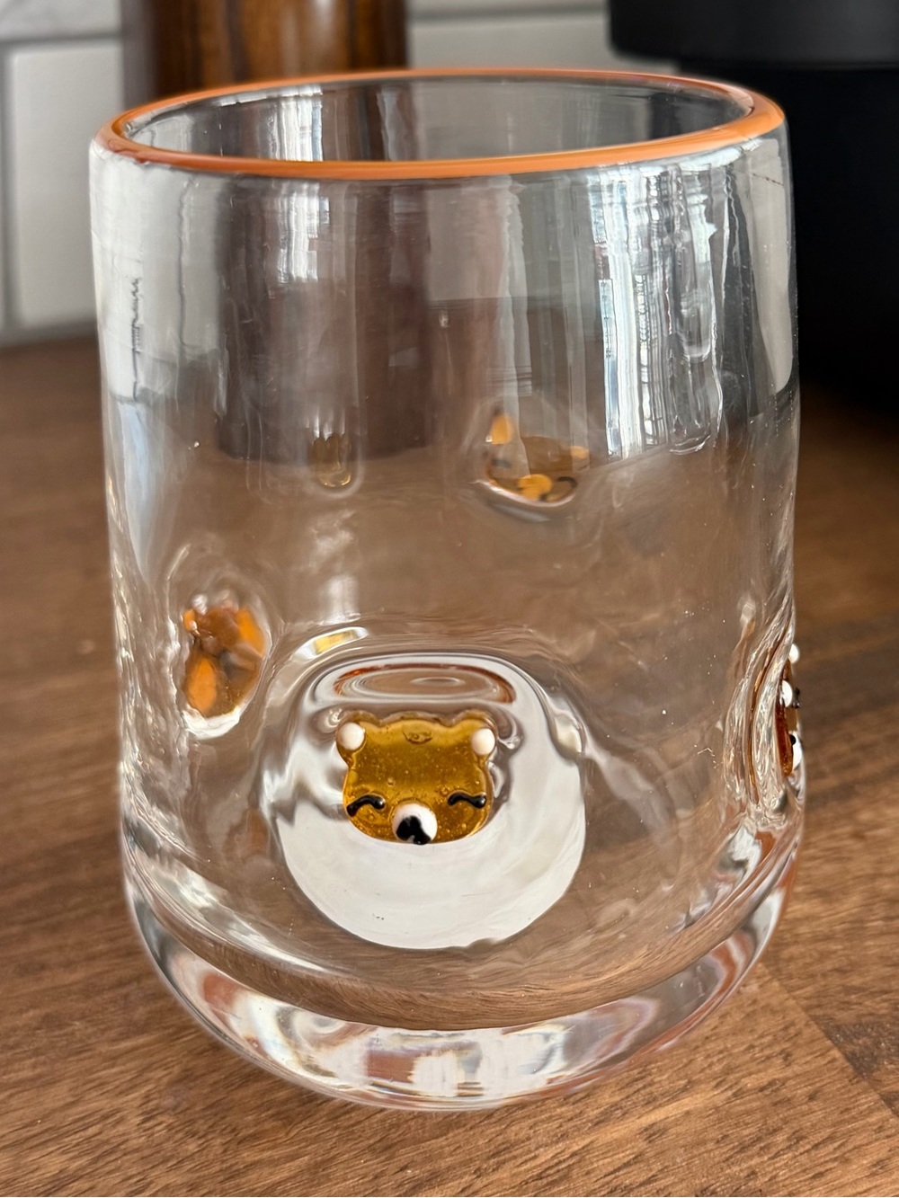 Icon Tumbler with Orange Trim and Gold Bear Accents